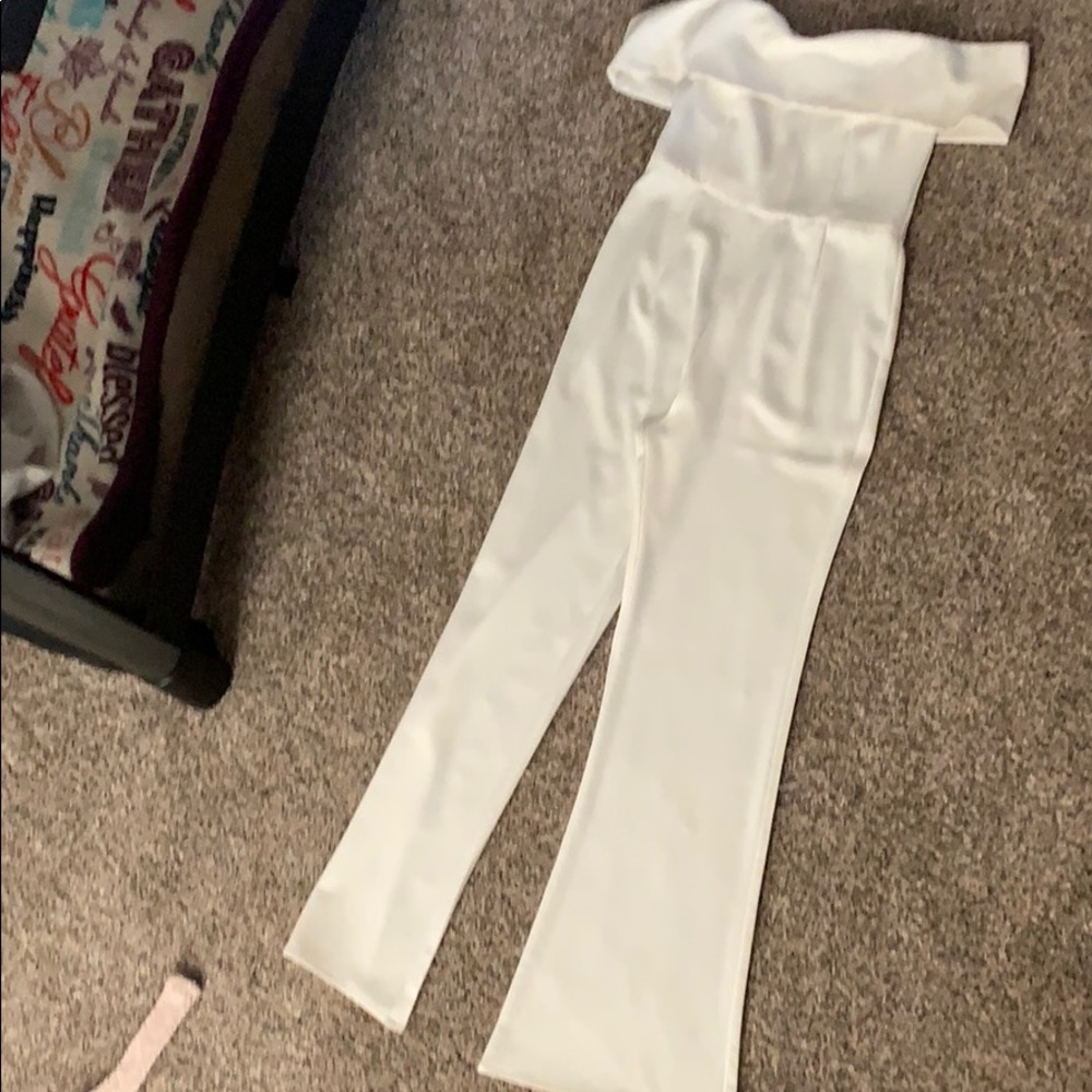 Cocktail white romper